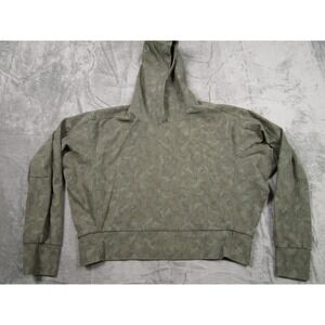 Athleta‎ Hoodie Womens Small Green Camouflage Farallon Pullover Activewear